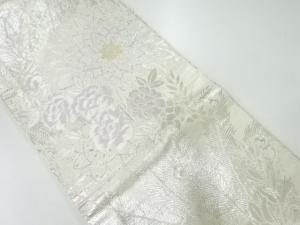 アンティーク　草花模様織出し丸帯（着用可）